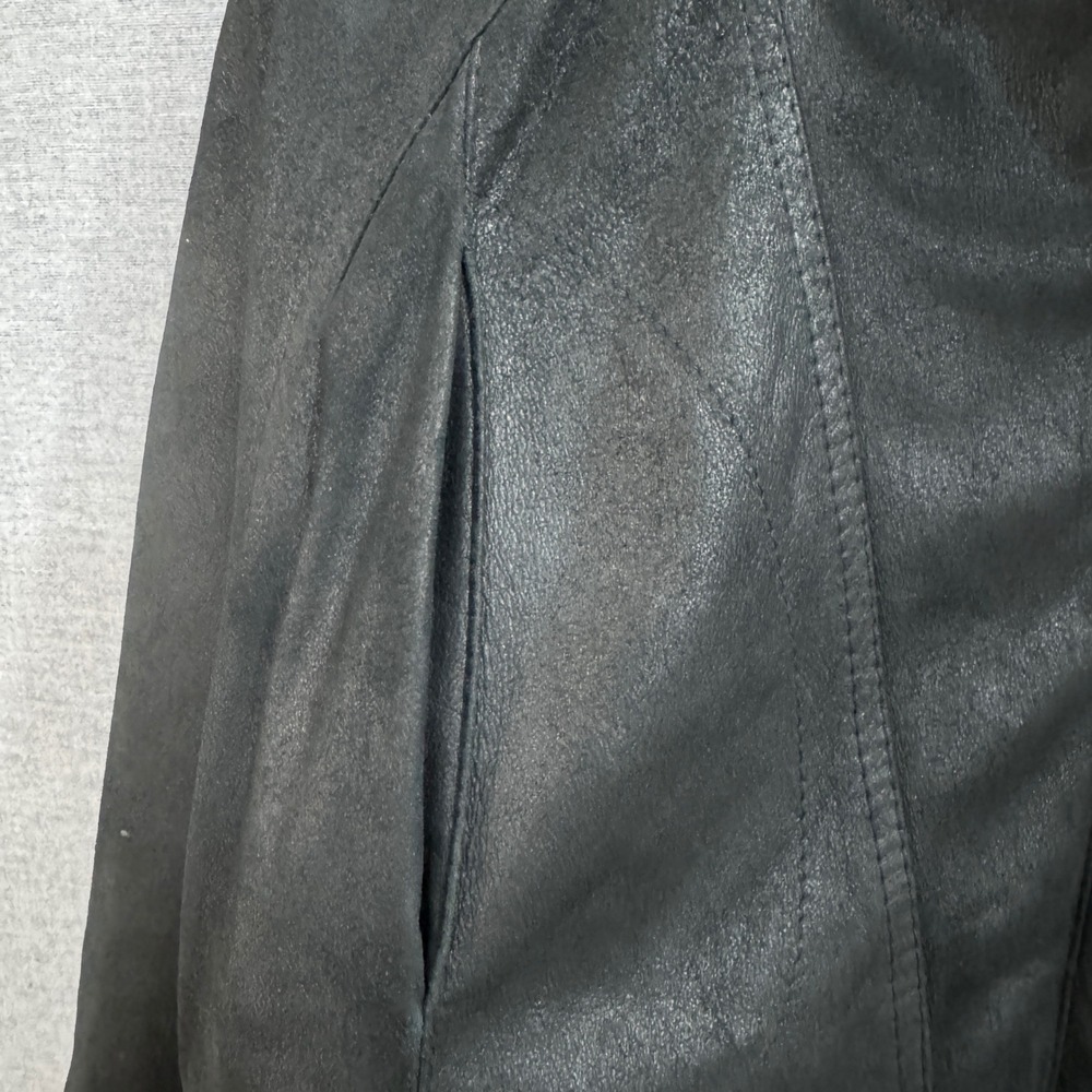Remy Leather Mens Black Bomber Jacket Made in USA Vintage Size Medium - Picture 5 of 12